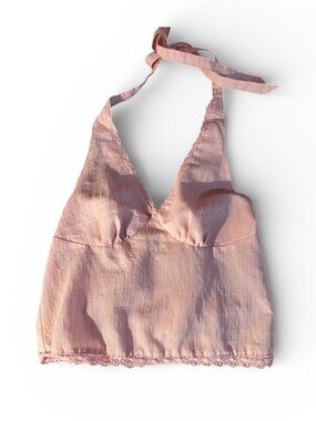 PacSun Pale Pink Halter Crop Top